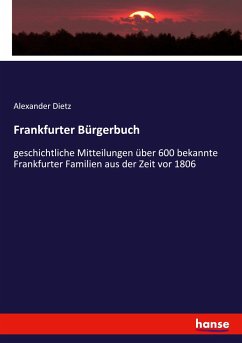 Frankfurter Bürgerbuch - Dietz, Alexander