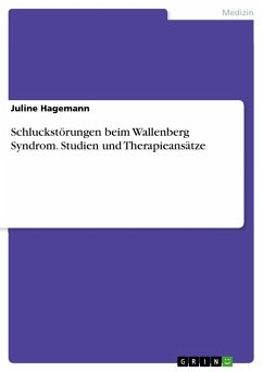 Schluckstörungen beim Wallenberg Syndrom. Studien und Therapieansätze - Hagemann, Juline