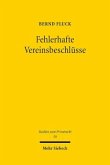 Fehlerhafte Vereinsbeschlüsse Fehlerhafte Vereinsbeschlüsse