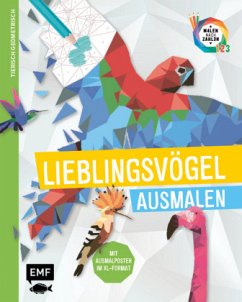 Tierisch geometrisch - Malen nach Zahlen: Lieblingsvögel ausmalen