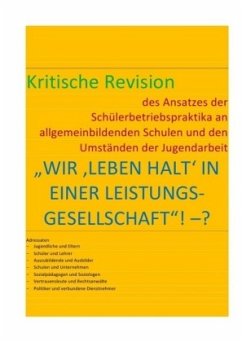 Cover WIR 'LEBEN HALT' IN EINER LEISTUNGS-GESELLSCHAFT