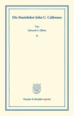 Cover Die Staatslehre John C. Calhouns.