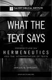What the Text Says: Perspectives on Hermeneutics and the Interpretation of Texts (eBook, ePUB)