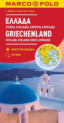 Greece & Islands Marco Polo Map\Greece Mainland, Cyclades, Corfu, Sporades / Grèce Grèce Continentale, Cyclades, Corfu, Sporades - MARCO POLO Regionalkarte Griechenland, Festland, Kykladen, Korfu, Sporaden 1:300.000. Greece Mainland, Cyclades, Corfu,