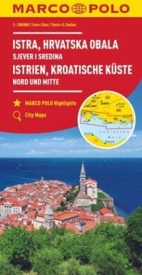 Cover MARCO POLO Karte Istrien, Kroatische Küste Nord und Mitte 1:200 000. Istrie, Cote Croate, Nord et Centre / Istra, Hrvatska Obala, Sjeverie i Sredina / Istria, Croatian Costline, North and Centre