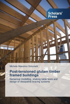 Post-tensioned glulam timber framed buildings