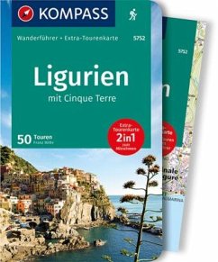 KOMPASS Wanderführer Ligurien mit Cinque Terre, 50 Touren: mit Extra-Tourenkarte Maßstab 1:50.000, GPX-Daten zum Download