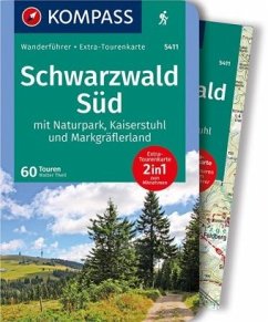 Kompass Wanderführer Schwarzwald Süd mit Naturpark, Kaiserstuhl und Markgräflerland, m. 1 Karte - Theil, Walter