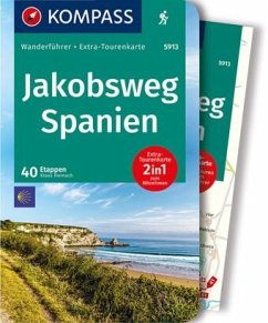 KOMPASS Wanderführer Jakobsweg Spanien, 40 Etappen - Harnach, Klaus