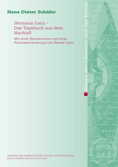 Hermann Lenz - Das Tagebuch aus dem Nachlaß (eBook, PDF) - Schäfer, Hans Dieter