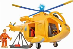Simba 109251002 - Feuerwehrmann Sam, Sam Hubschrauber Wallaby II, mit Figur Tom