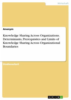 Knowledge Sharing Across Organizations. Determinants, Prerequisites and Limits of Knowledge Sharing Across Organizational Boundaries (eBook, PDF)