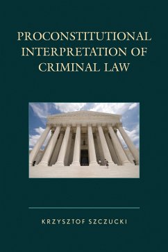 Cover Proconstitutional Interpretation of Criminal Law (eBook, ePUB)