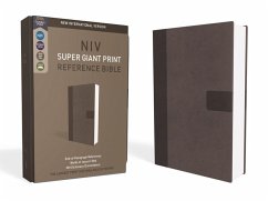 NIV, Super Giant Print Reference Bible, Giant Print, Imitation Leather, Gray, Red Letter Edition - Zondervan