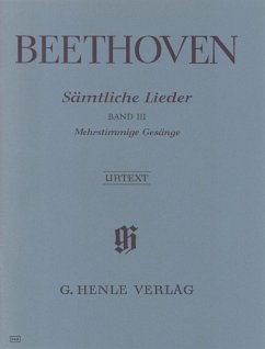 Cover Sämtliche Lieder und Gesänge mit Klavier Band III (Mehrstimmige Gesänge mit Klavier, teilweise chorisch)