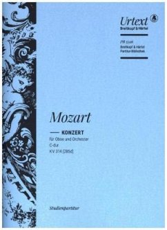 Konzert für Oboe und Orchester C-dur KV 314/285d, Studienpartitur Cover Konzert für Oboe und Orchester C-dur KV 314/285d, Studienpartitur