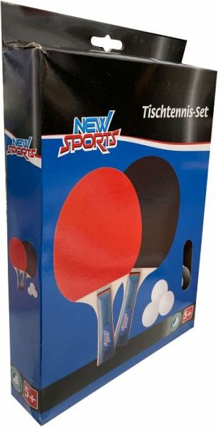 für Einsteiger SPORTX Tischtennis-Schläger Set mit 2 Schlägern und 2 Bällen 