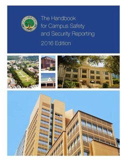 The Handbook for Campus Safety and Security Reporting - 2016 Edition - Department of Education, U. S.