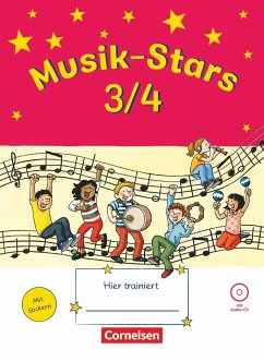 Musik-Stars - Grundwissen 3./4. Schuljahr - Übungsheft mit Lösungen und Audio-CD - Wezel, Solveig