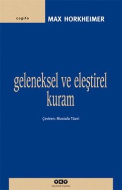 Cover Geleneksel ve Elestirel Kuram