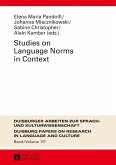 Studies on Language Norms in Context