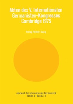 Cover Akten des V. Internationalen Germanisten-Kongresses- Cambridge 1975