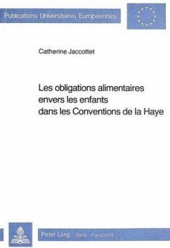 Cover Les obligations alimentaires envers les enfants dans les conventions de la Haye