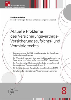 Aktuelle Probleme des Versicherungsvertrags-, Versicherungsaufsichts- und Vermittlerrechts (eBook, PDF) - Nell, Martin