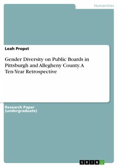 Gender Diversity on Public Boards in Pittsburgh and Allegheny County. A Ten-Year Retrospective (eBook, PDF) Gender Diversity on Public Boards in Pittsburgh and Allegheny County. A Ten-Year Retrospective (eBook, PDF)