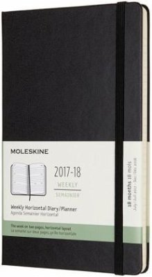 Moleskine 18 Monate Wochen Kalender 2017/2018, A5 Hard Cover, Schwarz