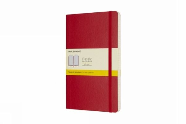 Moleskine Notizbuch Large/A5, Kariert, Soft Cover, Scharlachrot Moleskine Notizbuch Large/A5, Kariert, Soft Cover, Scharlachrot