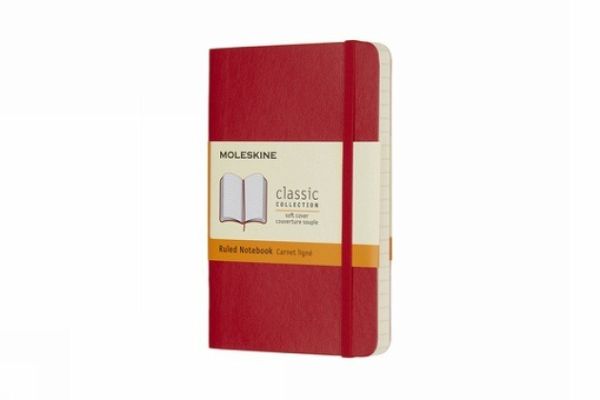 Moleskine Notizbuch Pocket/A6, Liniert, Soft Cover, Scharlachrot
