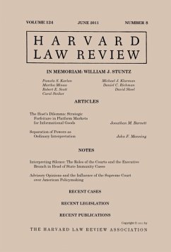 Cover Harvard Law Review: Volume 124, Number 8 - June 2011 (eBook, ePUB)