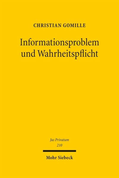 Informationsproblem und Wahrheitspflicht (eBook, PDF)