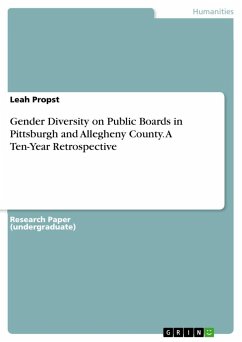 Gender Diversity on Public Boards in Pittsburgh and Allegheny County. A Ten-Year Retrospective
