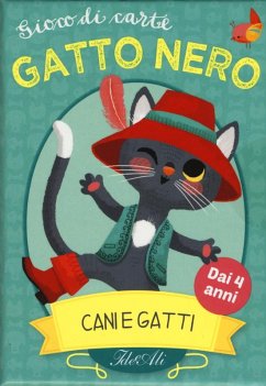 Cover Cani e gatti. Gatto nero. Gioco di carte