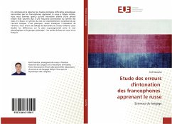 Cover Etude des erreurs d'intonation des francophones apprenant le russe
