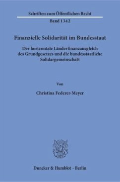 Finanzielle Solidarität im Bundesstaat. - Federer-Meyer, Christina