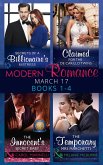 Modern Romance March 2017 Books 1 - 4: Secrets of a Billionaire's Mistress / Claimed for the De Carrillo Twins / The Innocent's Secret Baby / The Temporary Mrs. Marchetti (eBook, ePUB)