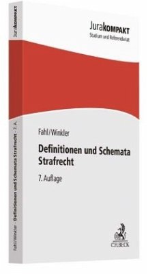 Definitionen und Schemata Strafrecht - Winkler, Klaus;Fahl, Christian