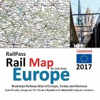 RailPass RailMap Europe 2017: Icon illustrated Railway Atlas of Europe specifically designed for Eurail and Interrail railpass holders