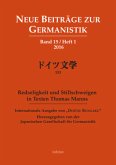 Redseligkeit und Stillschweigen in Texten Thomas Manns Redseligkeit und Stillschweigen in Texten Thomas Manns