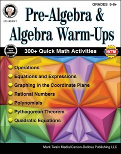 Cover Pre-Algebra and Algebra Warm-Ups, Grades 5 - 8 (eBook, PDF)
