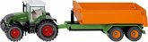 SIKU 1989 - Fendt Traktor mit Hakenliftfahrgestell und Mulde, 1:50, Voll funktionsfähiger Muldenanhänger