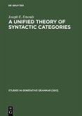 A Unified Theory of Syntactic Categories (eBook, PDF)