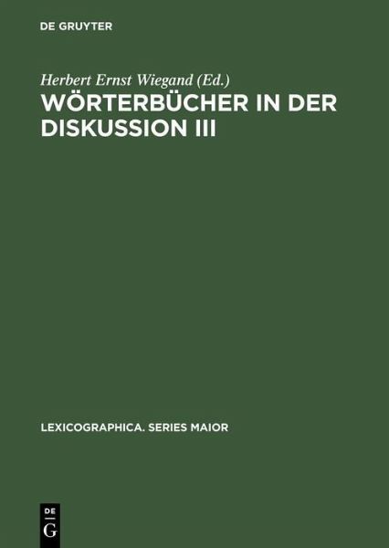 Wörterbücher in der Diskussion III (eBook, PDF) Wörterbücher in der Diskussion III (eBook, PDF)
