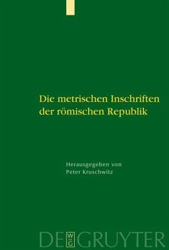 Cover Die metrischen Inschriften der römischen Republik (eBook, PDF)