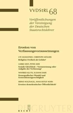 Erosion von Verfassungsvoraussetzungen (eBook, PDF) - Sacksofsky, Ute; Möllers, Christoph; Davy, Ulrike; Axer, Peter; Al., Et