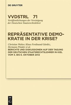 Repräsentative Demokratie in der Krise? (eBook, PDF) - Walter, Christian; Gärditz, Klaus Ferdinand; Pünder, Hermann; Al., Et