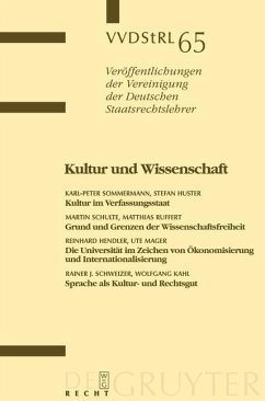 Kultur und Wissenschaft (eBook, PDF) - Sommermann, Karl-Peter; Huster, Stefan; Schulte, Martin; Ruffert, Matthias; Al., Et